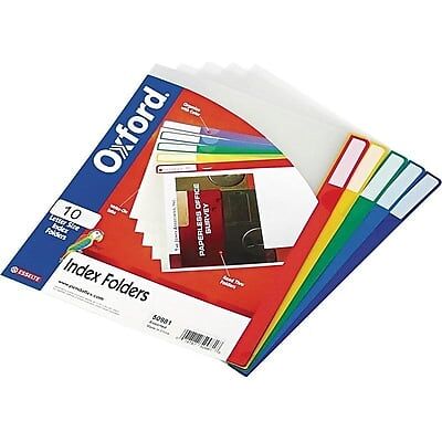 Pendaflex - File Folder Folders, 2/5-Cut Tab, Left Position, Letter Size, 10/Pack - Multicolor Pendaflex - File Folder Folders, 2/5-Cut Tab, Left Position, Letter Size, 10/Pack - Multicolor
