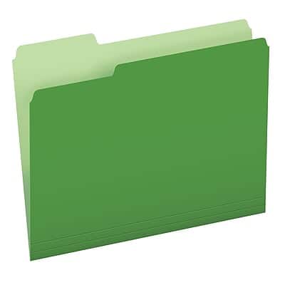 Pendaflex - Recycled File Folder, 1/3-Cut Tab, Letter Size, 100/Box - Bright Green Pendaflex - Recycled File Folder, 1/3-Cut Tab, Letter Size, 100/Box - Bright Green