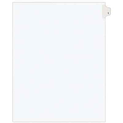 Avery - Legal Pre-Printed Paper Dividers, Side Tab #1, Style, Letter Size, 25/Pack - White Avery - Legal Pre-Printed Paper Dividers, Side Tab #1, Style, Letter Size, 25/Pack - White