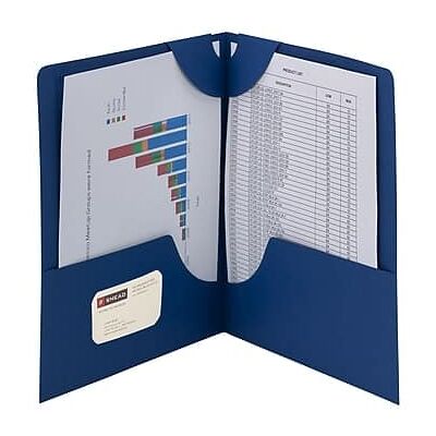 Smead - Lockit 2-Pocket Presentation Folders, 25/Box - Dark Blue Smead - Lockit 2-Pocket Presentation Folders, 25/Box - Dark Blue