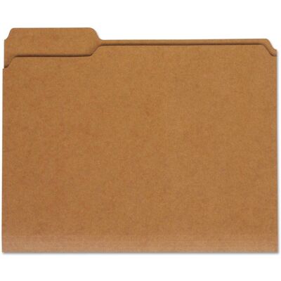 Universal - Reinforced Kraft Top Tab File Folders, 1/3-Cut Tabs: Assorted, Letter Size, 0.75" Expansion, Brown, 100/Box Universal - Reinforced Kraft Top Tab File Folders, 1/3-Cut Tabs: Assorted, Letter Size, 0.75" Expansion, Brown, 100/Box