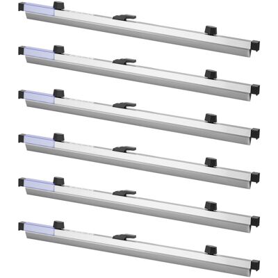 VEVOR - Blueprint Clamps, 24 Inches, Blueprint Hanging Clips Binding Strips, Aluminum Construction, Document Storage - Silver VEVOR - Blueprint Clamps, 24 Inches, Blueprint Hanging Clips Binding Strips, Aluminum Construction, Document Storage - Silver