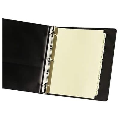 Avery - Pre-Printed Paper Dividers with Laminated Tabs, Jan-Dec Tabs, Gold Reinforced - Buff Avery - Pre-Printed Paper Dividers with Laminated Tabs, Jan-Dec Tabs, Gold Reinforced - Buff