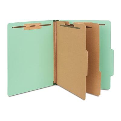 Staples - 60% Recycled Pressboard Classification Folder, 2-Dividers, 2.5" Expansion, Letter Size, 20/Box - Light Green Staples - 60% Recycled Pressboard Classification Folder, 2-Dividers, 2.5" Expansion, Letter Size, 20/Box - Light Green