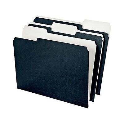 Pendaflex - Earthwise Recycled File Folder, 1/3-Cut Tab, Letter Size, 50/Pack - Black/White Pendaflex - Earthwise Recycled File Folder, 1/3-Cut Tab, Letter Size, 50/Pack - Black/White