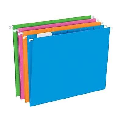 Pendaflex - Glow Poly Hanging File Folders, 1/5-Cut Tab, Letter Size, 12/Pack - Assorted Colors Pendaflex - Glow Poly Hanging File Folders, 1/5-Cut Tab, Letter Size, 12/Pack - Assorted Colors