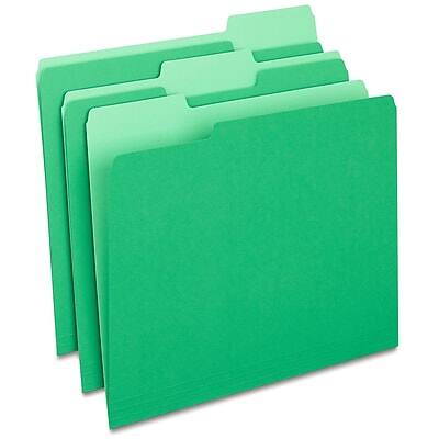Staples - File Folders, 1/3-Cut Tab, Letter Size, 100/Box - Green Staples - File Folders, 1/3-Cut Tab, Letter Size, 100/Box - Green
