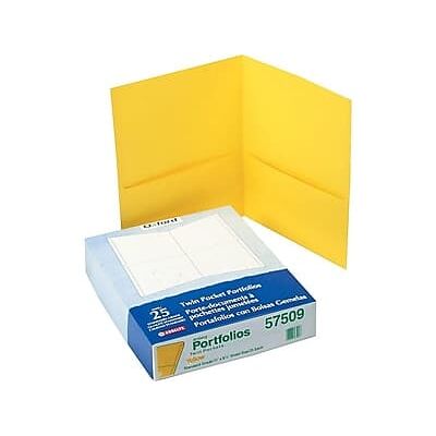 Oxford - Twin Portfolio Folders, 25/Box - Yellow Oxford - Twin Portfolio Folders, 25/Box - Yellow