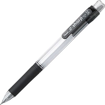 Pentel - e-sharp Mechanical Pencil, 0.5mm, #2 Medium Lead, Dozen - Black Pentel - e-sharp Mechanical Pencil, 0.5mm, #2 Medium Lead, Dozen - Black