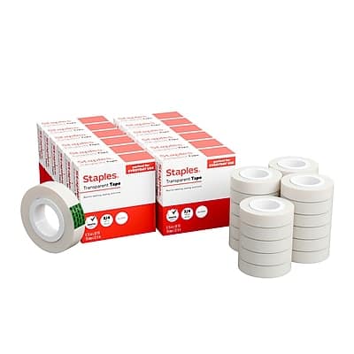 Staples - Tape Refill, 3/4" x 36 yds., 12 Rolls/Pack - Transparent Staples - Tape Refill, 3/4" x 36 yds., 12 Rolls/Pack - Transparent