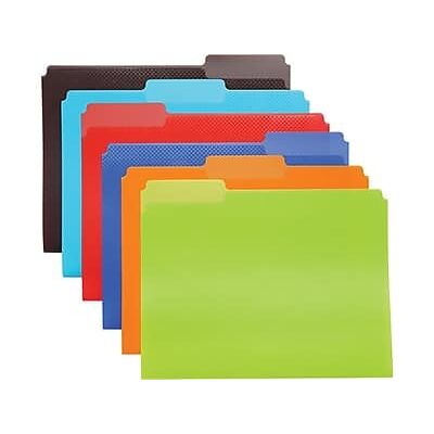 Oxford - Poly File Folders, 1/3-Cut Tab, Letter-Size, 24/Pack - Assorted Colors Oxford - Poly File Folders, 1/3-Cut Tab, Letter-Size, 24/Pack - Assorted Colors