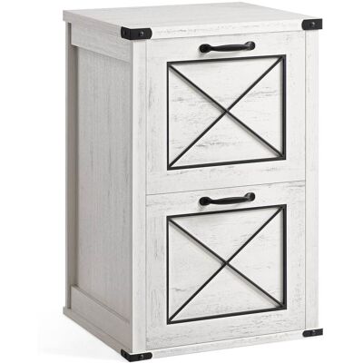 Songmics Home - File Cabinet, Filing Cabinet with 2 File Drawers, Printer Stand, Fit A4, Letter Size, Hanging File Folders - Rustic White Songmics Home - File Cabinet, Filing Cabinet with 2 File Drawers, Printer Stand, Fit A4, Letter Size, Hanging File Folders - Rustic White
