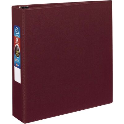 Avery - Heavy Duty Non View Binder With Durahinge And One Touch Ezd Rings 3 Rings 2" Capacity 11 X 8.5 Maroon Avery - Heavy Duty Non View Binder With Durahinge And One Touch Ezd Rings 3 Rings 2" Capacity 11 X 8.5 Maroon