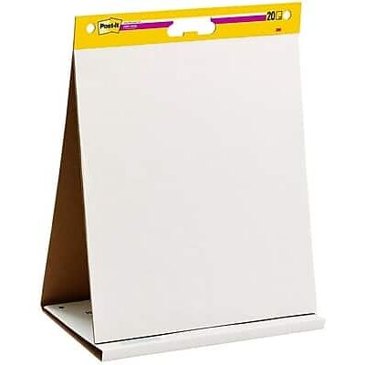 Post-it - Super Sticky Tabletop Easel Pad, 20" x 23", 20 Sheets/Pad - White Post-it - Super Sticky Tabletop Easel Pad, 20" x 23", 20 Sheets/Pad - White