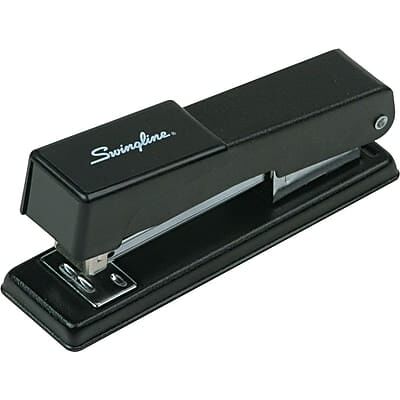 Swingline - Compact Desk Stapler with 1,000 Staples Included, 20 Sheet Capacity - Black Swingline - Compact Desk Stapler with 1,000 Staples Included, 20 Sheet Capacity - Black