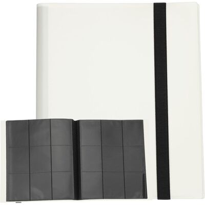 Unique Bargains - 9 Pocket Trading Card Binder, PU Cover 540 Side Loading Card Album Folder for TCG Game Sports Cards - White Unique Bargains - 9 Pocket Trading Card Binder, PU Cover 540 Side Loading Card Album Folder for TCG Game Sports Cards - White