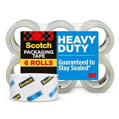 Scotch - Heavy Duty Packing Tape, 1.88" x 54.6 yds., 6/Pack - Clear Scotch - Heavy Duty Packing Tape, 1.88" x 54.6 yds., 6/Pack - Clear