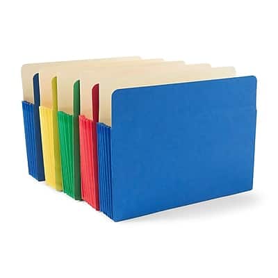 Staples - File Pockets, 5.25" Expansion, Letter Size, 5/Pack - Assorted Colors Staples - File Pockets, 5.25" Expansion, Letter Size, 5/Pack - Assorted Colors