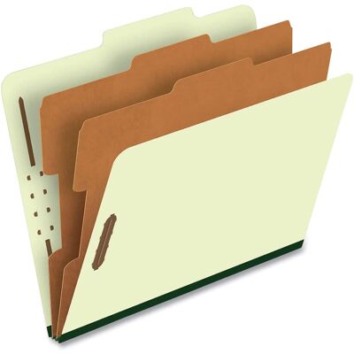 Tops Business Forms - Six-Section Pressboard Folders, 2" Expansion, 2 Dividers, 6 Fasteners, Letter Size, Green Exterior, 10/Box Tops Business Forms - Six-Section Pressboard Folders, 2" Expansion, 2 Dividers, 6 Fasteners, Letter Size, Green Exterior, 10/Box