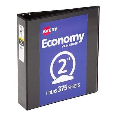 Avery - 2" 3-Ring View Binders - Black Avery - 2" 3-Ring View Binders - Black