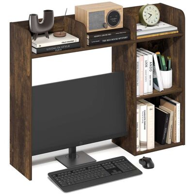 Furinno - BASIC 5-Shelf Desktop Hutch, Desk Shelf, Book Shelf, Desk Organzier, for Office Supplies, Office Desk Accessories - Amber Pine Furinno - BASIC 5-Shelf Desktop Hutch, Desk Shelf, Book Shelf, Desk Organzier, for Office Supplies, Office Desk Accessories - Amber Pine