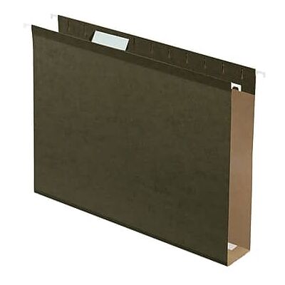 Pendaflex - Box Bottom 5-Tab Hanging File Folders with 2" Expansion, Letter Size, 25/Box - Green Pendaflex - Box Bottom 5-Tab Hanging File Folders with 2" Expansion, Letter Size, 25/Box - Green