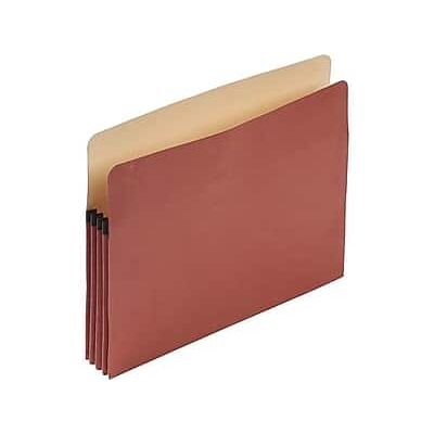 Pendaflex - 100% Recycled Heavy Duty Reinforced File Pocket, 3 1/2" Expansion, Letter Size, Fiber - Red Pendaflex - 100% Recycled Heavy Duty Reinforced File Pocket, 3 1/2" Expansion, Letter Size, Fiber - Red