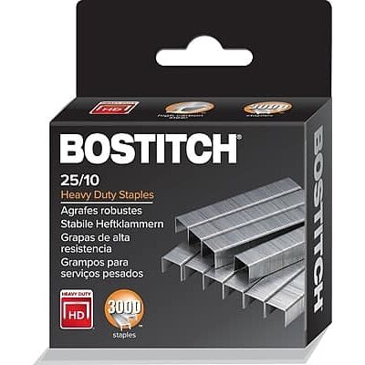 Bostitch - 3/8" Length High Capacity Staples, Full Strip, 3000/Box - Steel Bostitch - 3/8" Length High Capacity Staples, Full Strip, 3000/Box - Steel