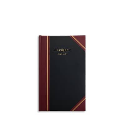 Staples - Ledger Book, 150 Sheets/Book - Black Staples - Ledger Book, 150 Sheets/Book - Black