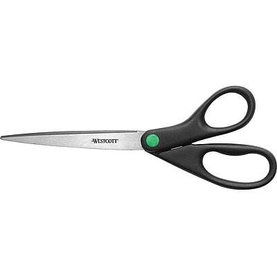 Westcott - KleenEarth 9" Stainless Steel Standard Scissors, Pointed Tip - Black Westcott - KleenEarth 9" Stainless Steel Standard Scissors, Pointed Tip - Black