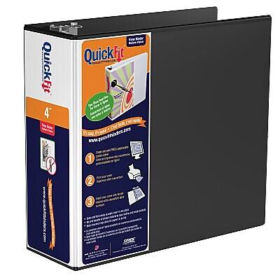 Stride - 4" 3-Ring View Binders, D-Ring - Black Stride - 4" 3-Ring View Binders, D-Ring - Black