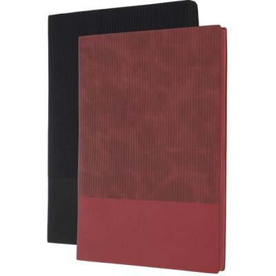 Unique Bargains - 2pcs Hardcover Leather Lined Journal, 100 Pages 8.3x5.7" A5 Lined Diary Notebook for Office Home Writing - Black/Red Unique Bargains - 2pcs Hardcover Leather Lined Journal, 100 Pages 8.3x5.7" A5 Lined Diary Notebook for Office Home Writing - Black/Red