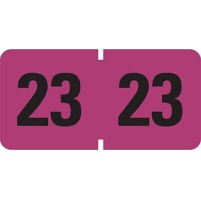 Smead - ETYJ 2023 Color-Coded Year Label, 0.75” x 1.5"/ 500/Roll - Purple Smead - ETYJ 2023 Color-Coded Year Label, 0.75” x 1.5"/ 500/Roll - Purple
