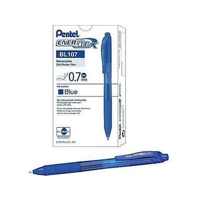 Pentel - EnerGel-X RollerGel Retractable Gel Pens, Medium Point, Dozen - Blue Ink Pentel - EnerGel-X RollerGel Retractable Gel Pens, Medium Point, Dozen - Blue Ink