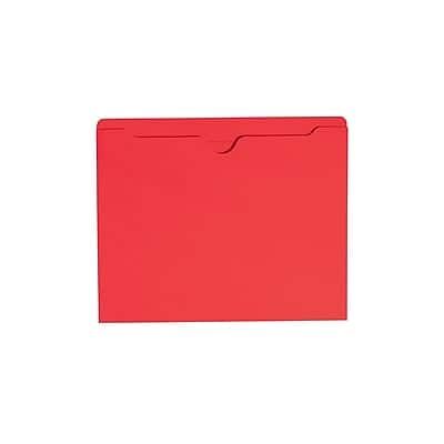 Smead - File Jacket, Reinforced Straight-Cut Tab, Flat-No Expansion, Letter Size, 100/Box - Red Smead - File Jacket, Reinforced Straight-Cut Tab, Flat-No Expansion, Letter Size, 100/Box - Red