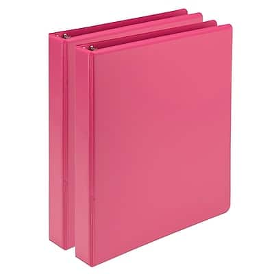 Samsill - Fashion Colors 1" View Binders, 3-Ring , Made in USA, 2/Pack - Pink Samsill - Fashion Colors 1" View Binders, 3-Ring , Made in USA, 2/Pack - Pink