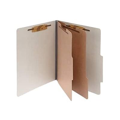 ACCO - Pressboard Classification Folders, Letter Size, 2 Dividers, 10/Box - Mist Gray ACCO - Pressboard Classification Folders, Letter Size, 2 Dividers, 10/Box - Mist Gray