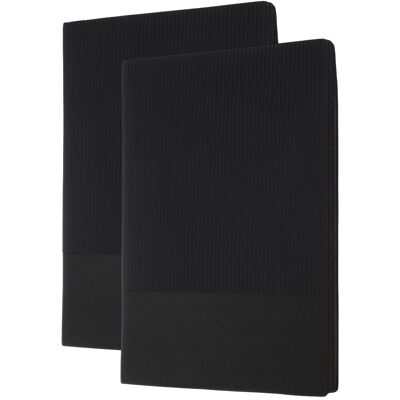 Unique Bargains - 2pcs Hardcover Leather Lined Journal, 100 Pages 8.3x5.7" A5 Lined Diary Notebook for Office Home Writing - Black Unique Bargains - 2pcs Hardcover Leather Lined Journal, 100 Pages 8.3x5.7" A5 Lined Diary Notebook for Office Home Writing - Black