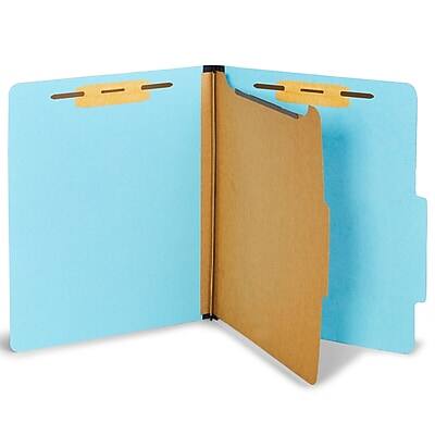 Staples - Recycled Pressboard Classification Folder, 1-Dividers, 1 3/4" Expansion, Letter Size, 20/Box - Light Blue Staples - Recycled Pressboard Classification Folder, 1-Dividers, 1 3/4" Expansion, Letter Size, 20/Box - Light Blue