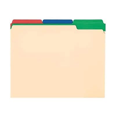 Pendaflex - Color Tab File Folders, 3-Tab, Letter Size, 50/Box - Manila Pendaflex - Color Tab File Folders, 3-Tab, Letter Size, 50/Box - Manila