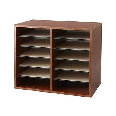 Safco - Literature Wood File Organizer - Cherry Safco - Literature Wood File Organizer - Cherry