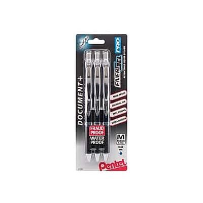 Pentel - EnerGel Pro Retractable Gel Pen, Medium Point, 3/Pack - Blue Ink Pentel - EnerGel Pro Retractable Gel Pen, Medium Point, 3/Pack - Blue Ink