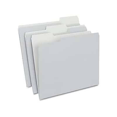 Staples - File Folders, 1/3-Cut Tab, Letter Size, 100/Box - Gray Staples - File Folders, 1/3-Cut Tab, Letter Size, 100/Box - Gray