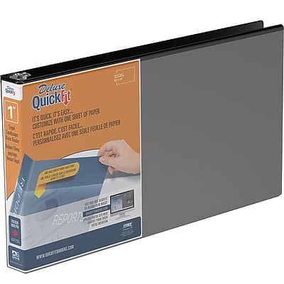 Stride - QuickFit Heavy Duty 1" 3-Ring View Binders - Black Stride - QuickFit Heavy Duty 1" 3-Ring View Binders - Black
