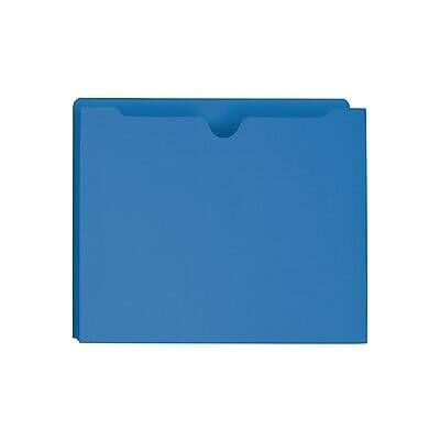 Smead - Paper Stock File Jackets, Reinforced Straight Cut Tab, 2" Expansion, Letter Size, 50/Box - Blue Smead - Paper Stock File Jackets, Reinforced Straight Cut Tab, 2" Expansion, Letter Size, 50/Box - Blue