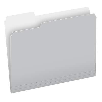 Pendaflex - Two-Tone Recycled File Folder 100 File Folders, 1/3-Cut Tab, Letter Size, 100/Box - Gray Pendaflex - Two-Tone Recycled File Folder 100 File Folders, 1/3-Cut Tab, Letter Size, 100/Box - Gray