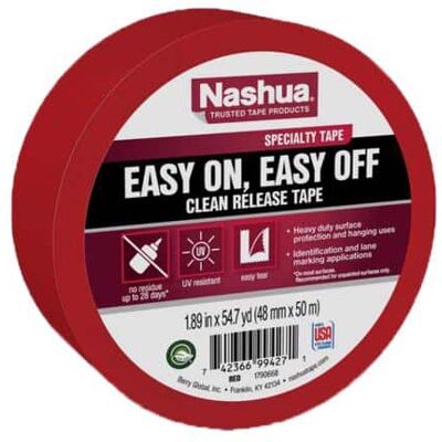 Berry Plastics - Nashua 1.89 in. W X 54.7 yd L Red Strong Strength Masking Tape 1 pk Berry Plastics - Nashua 1.89 in. W X 54.7 yd L Red Strong Strength Masking Tape 1 pk