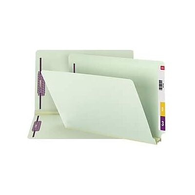 Smead - 60% Recycled End Tab Classification Folders, Legal Size, 25/Box - Gray/Green Smead - 60% Recycled End Tab Classification Folders, Legal Size, 25/Box - Gray/Green