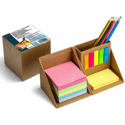 Officemate - YouCube Storage Organizer with Sticky Notes Desktop Pen Holder 1 - Brown Officemate - YouCube Storage Organizer with Sticky Notes Desktop Pen Holder 1 - Brown