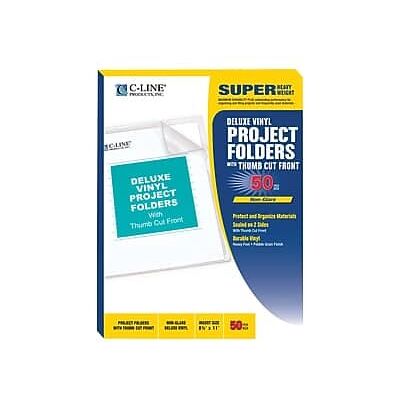 C-line - Deluxe Project Folders, Letter, 50/Box - Transparent C-line - Deluxe Project Folders, Letter, 50/Box - Transparent
